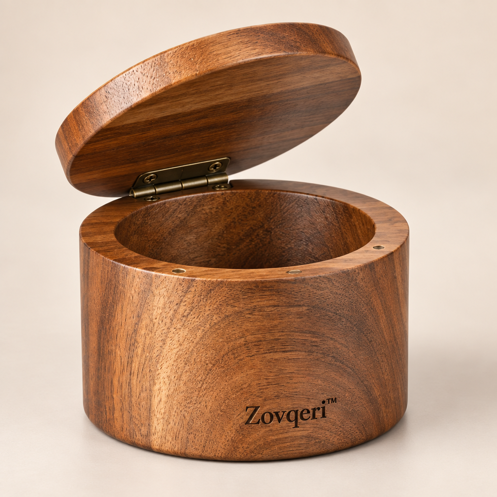 Zovqeri™ Solid-Wood Lidded Salt Box image 01