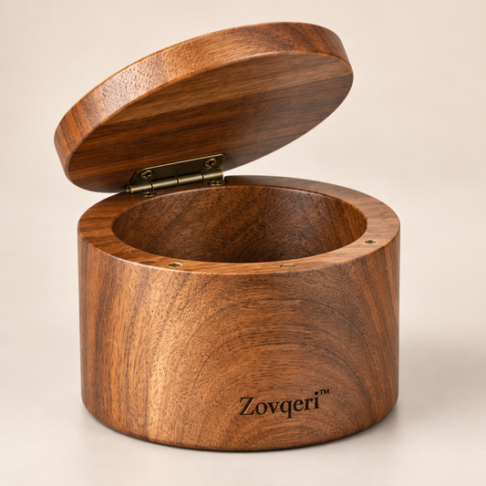 Zovqeri™ Solid-Wood Lidded Salt Box image 01